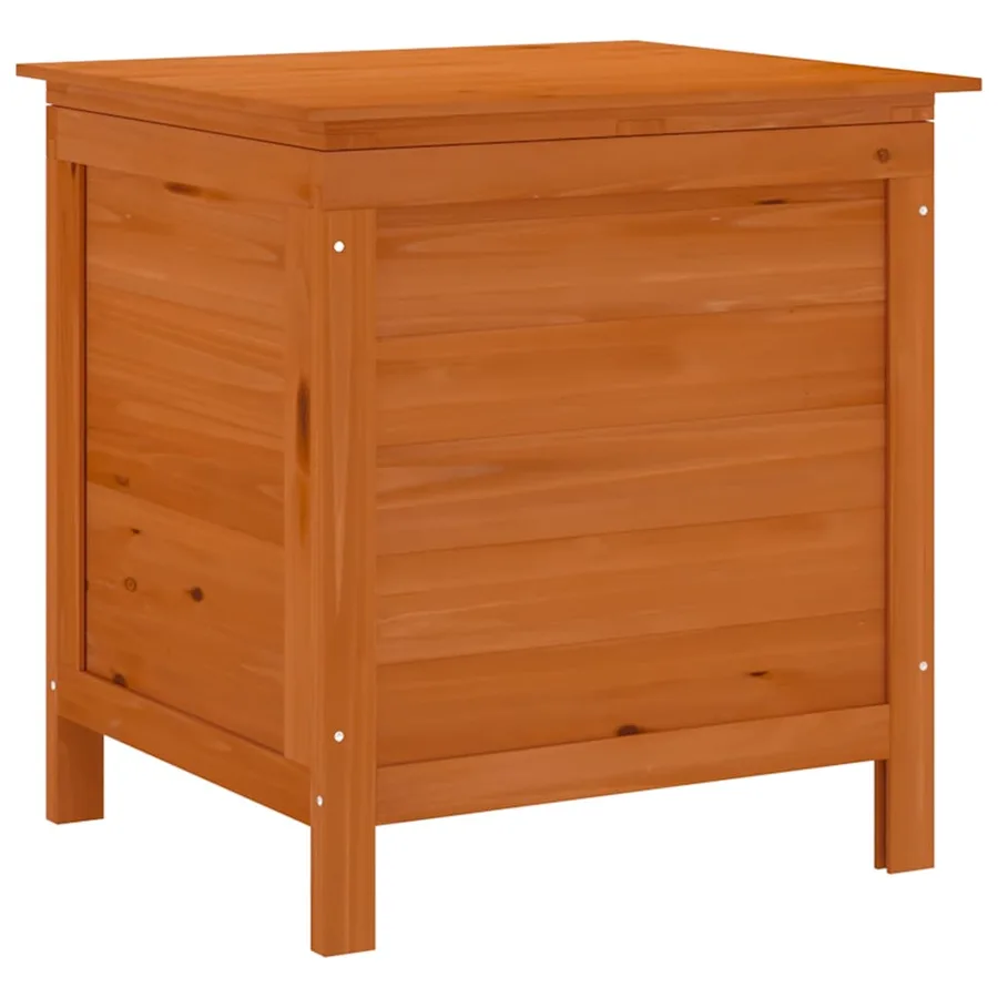 Boîte de rangement jardin marron 50x49x56,5cm bois massif sapin - 2