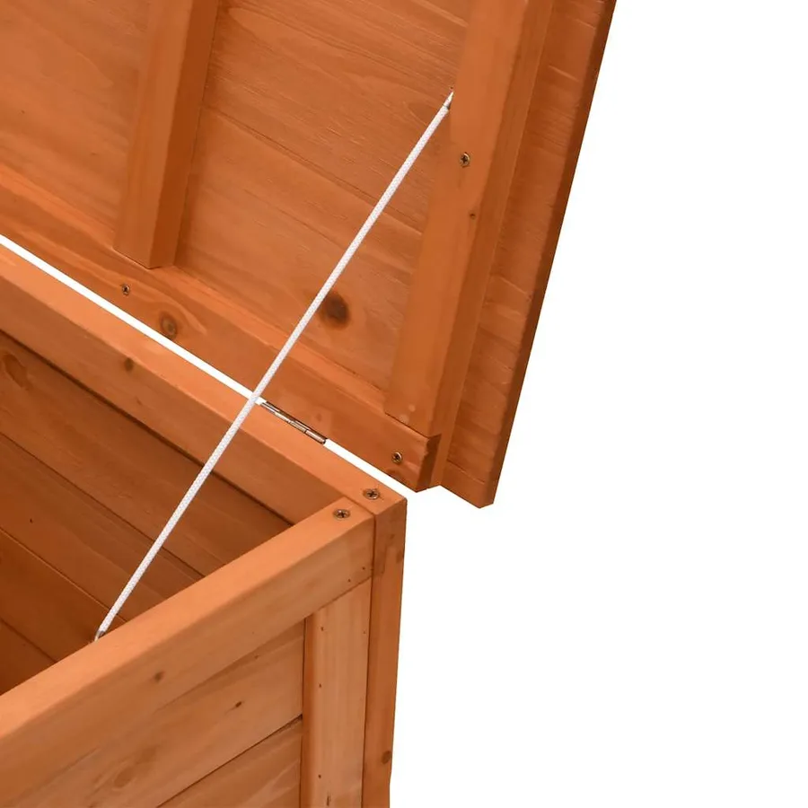 Boîte de rangement jardin marron 50x49x56,5cm bois massif sapin - 7