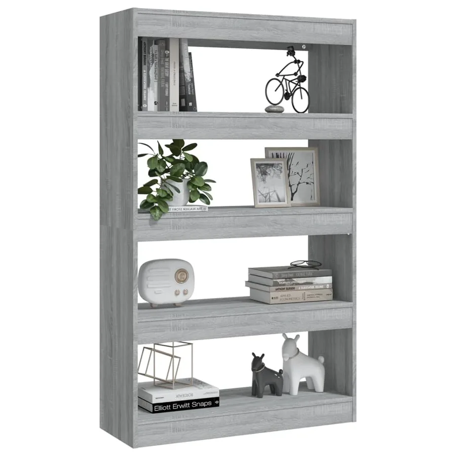 Bibliothèque/Séparateur de pièce Sonoma gris Bois d'ingénierie - 4