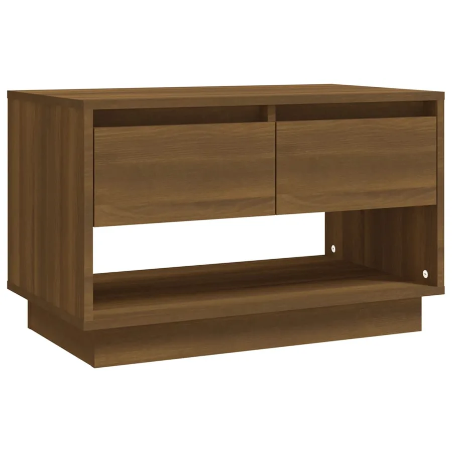 Meuble TV Chêne marron 70x41x44 cm Bois d'ingénierie - 2