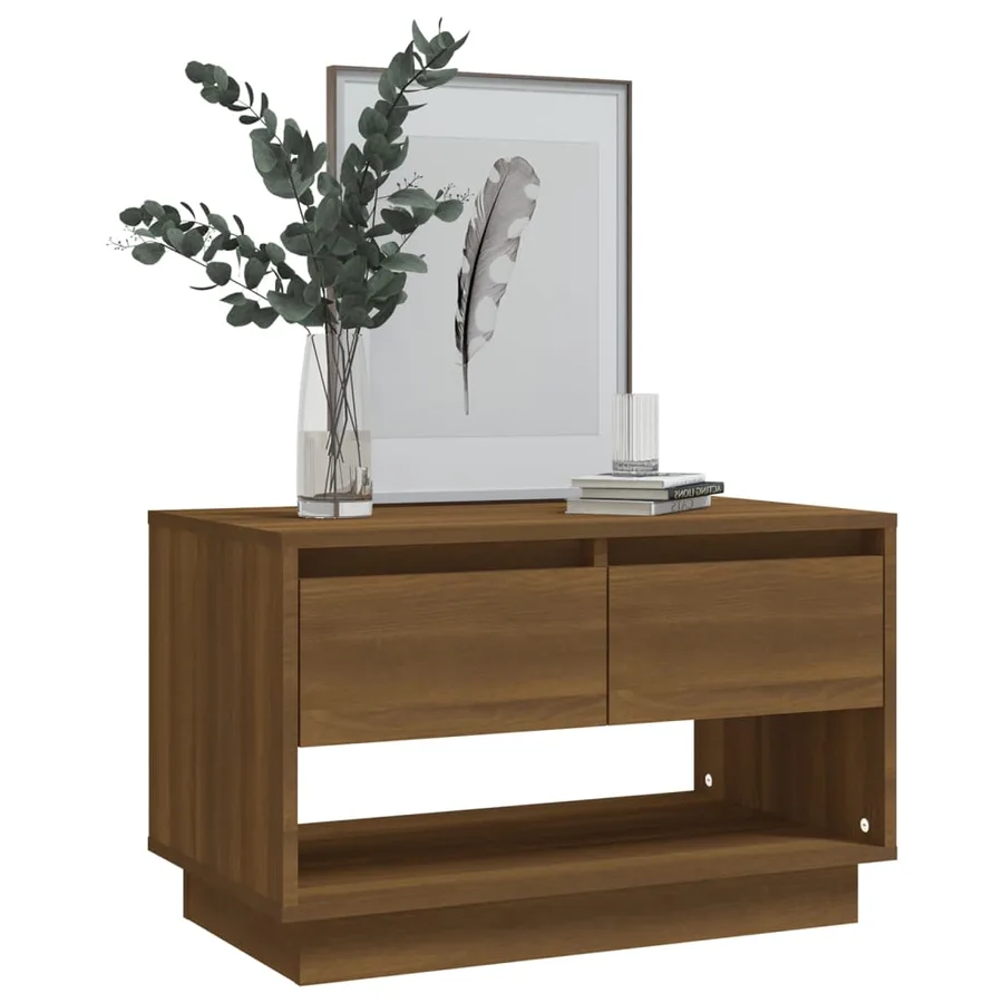 Meuble TV Chêne marron 70x41x44 cm Bois d'ingénierie - 4