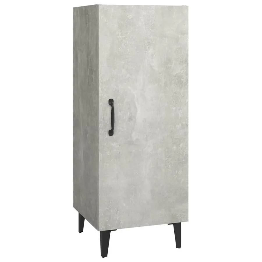 Buffet Gris béton 34,5x34x90 cm Bois d'ingénierie - 2