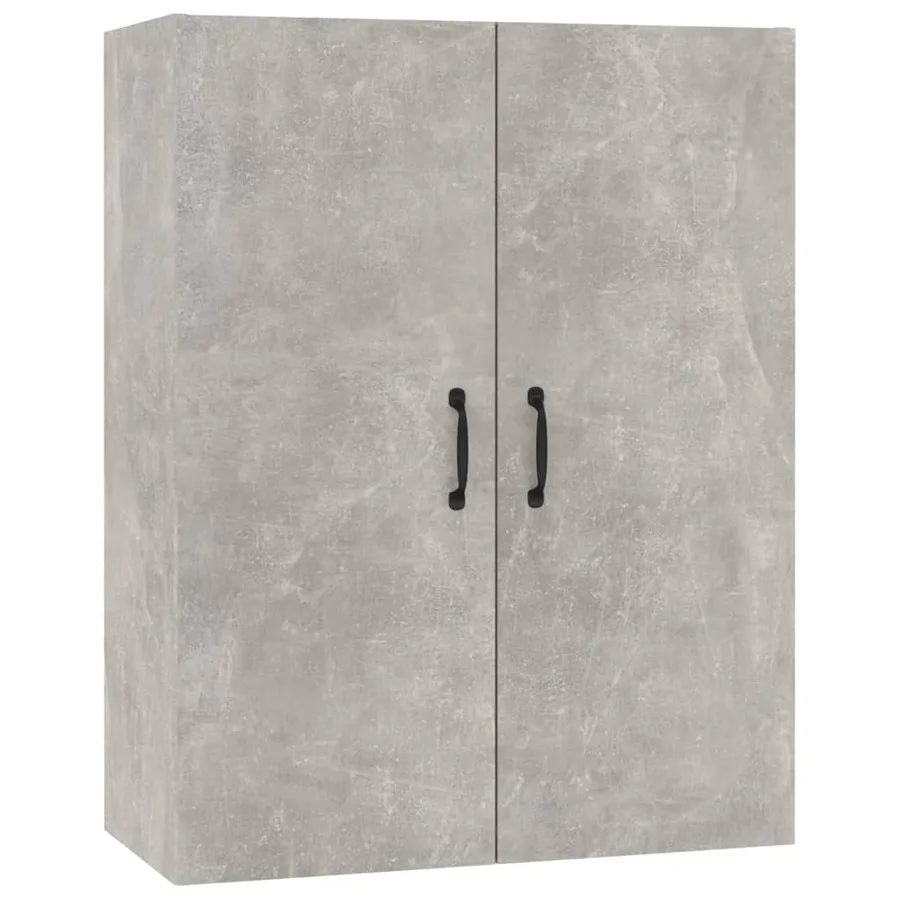 Armoire suspendue Gris béton 69,5x34x90 cm Bois d'ingénierie - 2