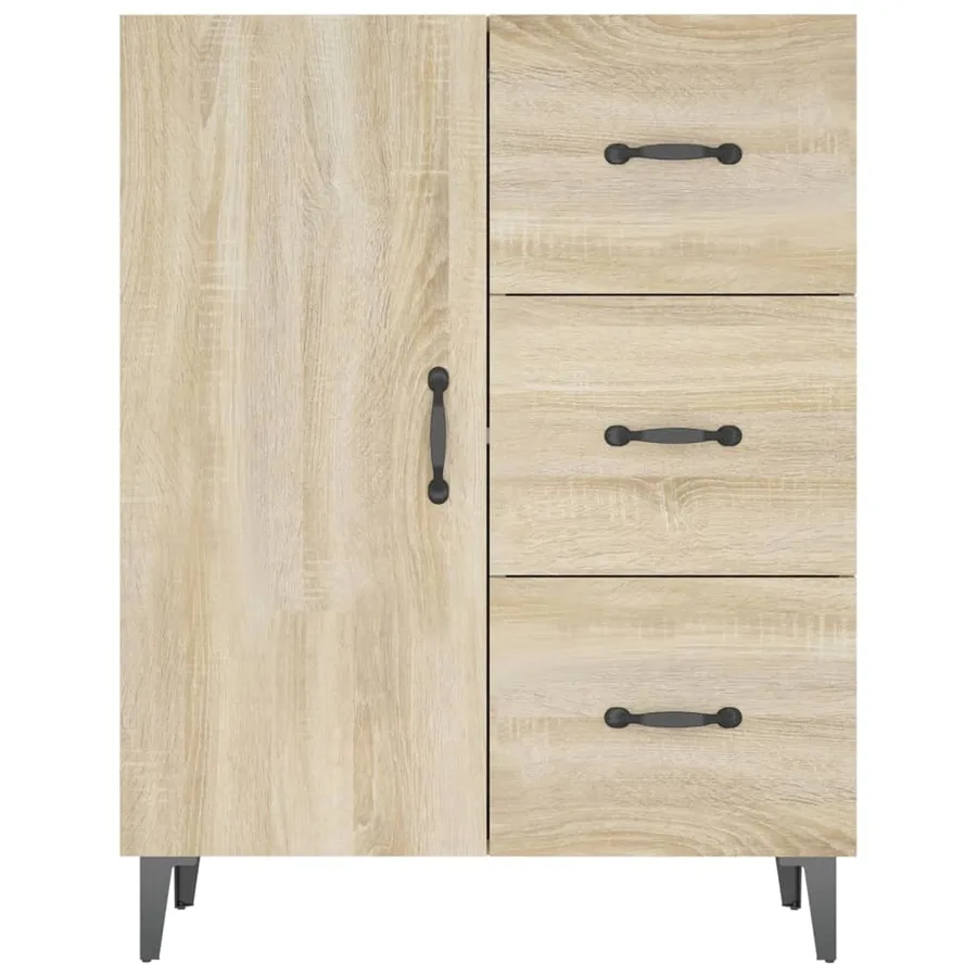 Buffet chêne sonoma 69,5x34x90 cm bois d'ingénierie - 5
