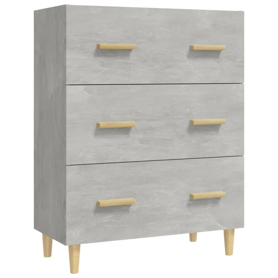 Buffet Gris béton 70x34x90 cm Bois d'ingénierie - 2