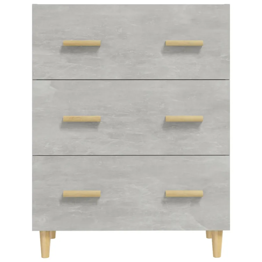 Buffet Gris béton 70x34x90 cm Bois d'ingénierie - 3