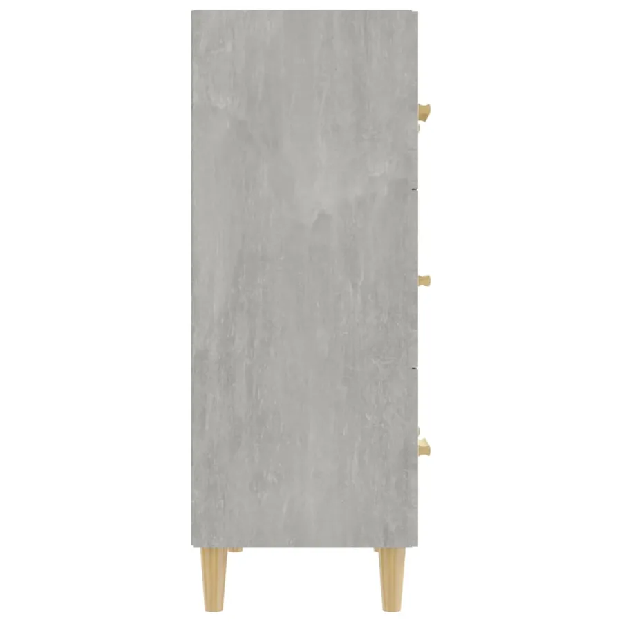 Buffet Gris béton 70x34x90 cm Bois d'ingénierie - 4