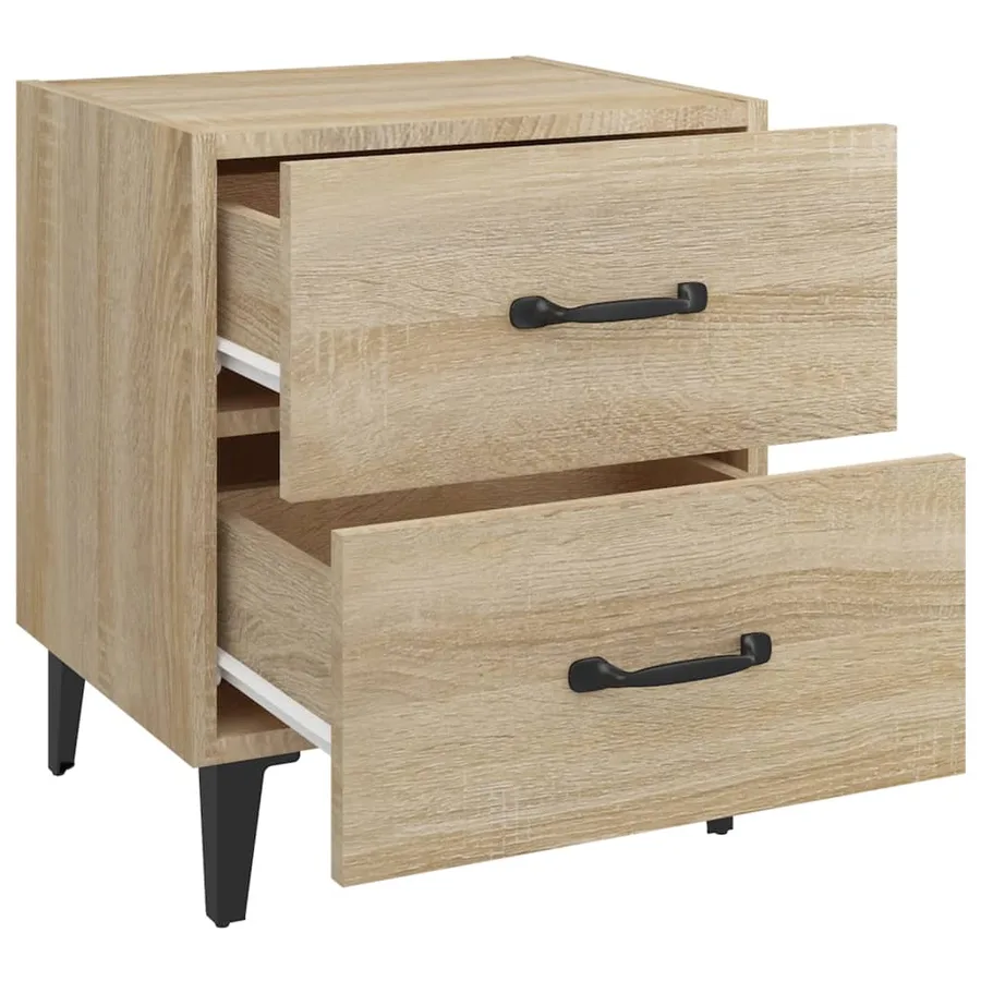 Tables de chevet 2 pcs Chêne sonoma 40x35x47,5 cm - 6