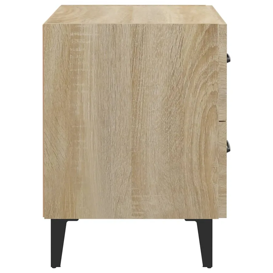 Tables de chevet 2 pcs Chêne sonoma 40x35x47,5 cm - 7