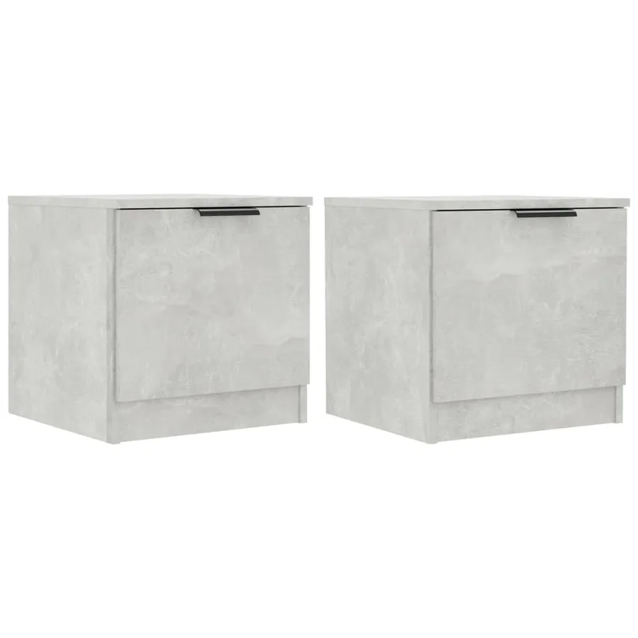 Tables de chevet 2 pcs Gris béton 40x39x40 cm - 2