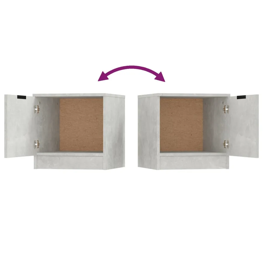 Tables de chevet 2 pcs Gris béton 40x39x40 cm - 8