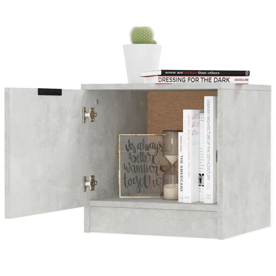 Tables de chevet 2 pcs Gris béton 40x39x40 cm - 9
