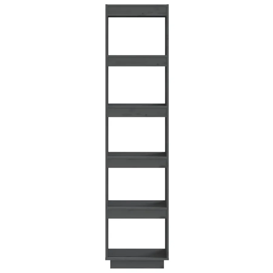 Bibliothèque/Séparateur de pièce Gris 40x35x167 cm Pin solide - 5