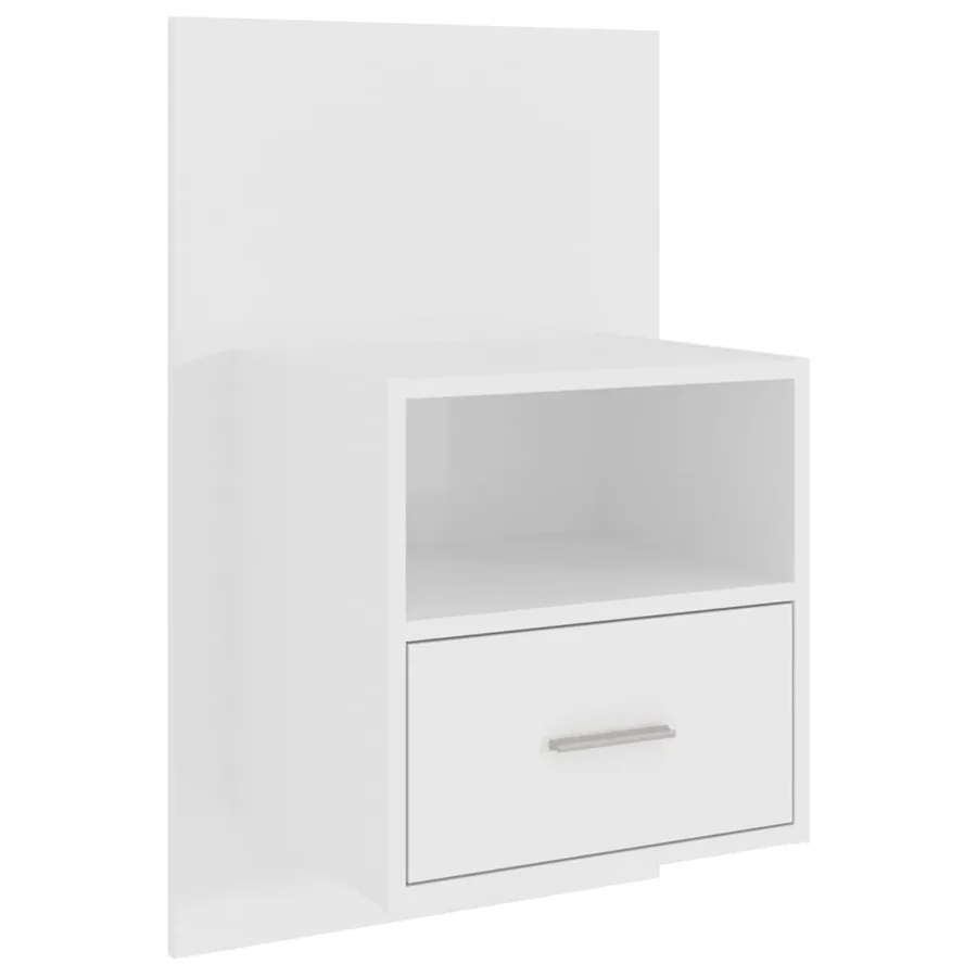 Table de chevet murale Blanc brillant - 2