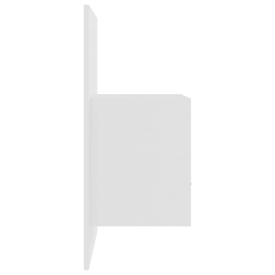 Table de chevet murale Blanc brillant - 6