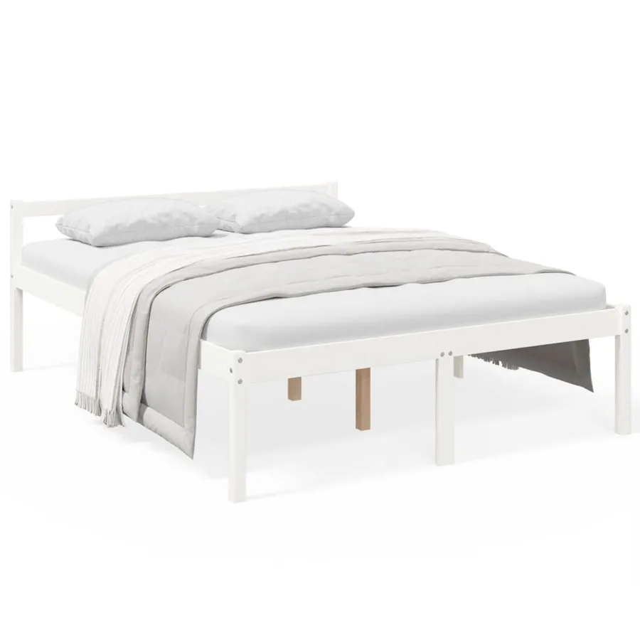 Lit pour personne âgée sans matelas 150x200 cm bois pin massif - 2