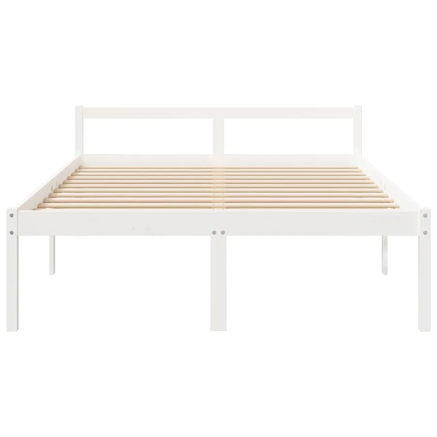 Lit pour personne âgée sans matelas 150x200 cm bois pin massif - 4