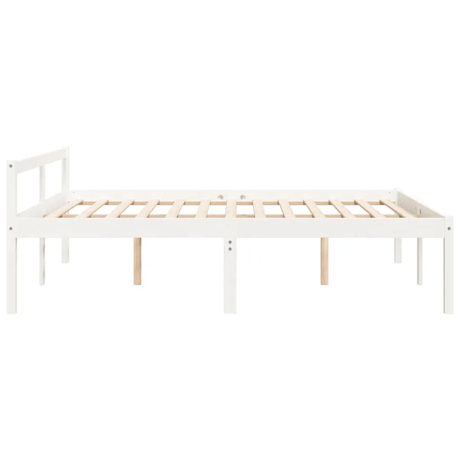 Lit pour personne âgée sans matelas 150x200 cm bois pin massif - 5