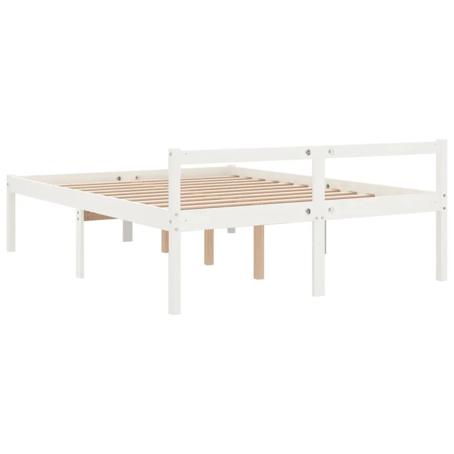 Lit pour personne âgée sans matelas 150x200 cm bois pin massif - 6