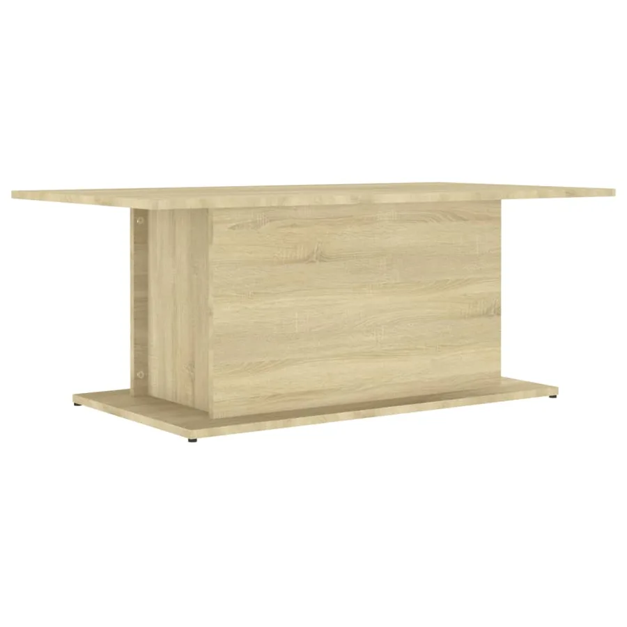 Table basse chêne sonoma 102x55,5x40 cm bois d'ingénierie - 2