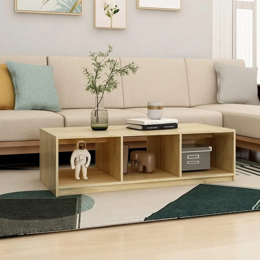 Table basse 110x50x34 cm Bois de pin massif - 3