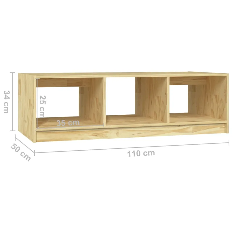 Table basse 110x50x34 cm Bois de pin massif - 8