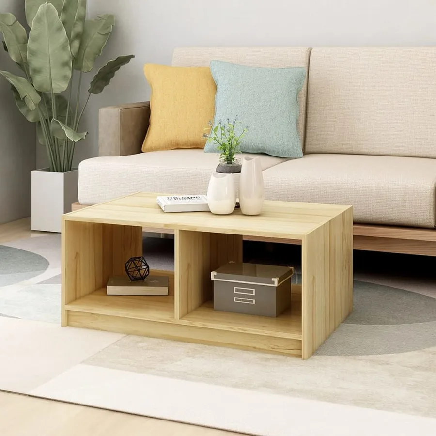 Table basse 75x50x33,5 cm Bois de pin massif - 3