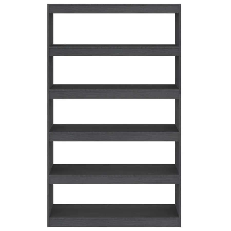Bibliothèque/Séparateur de pièce Gris 100x30x167,5cm Pin massif - 5