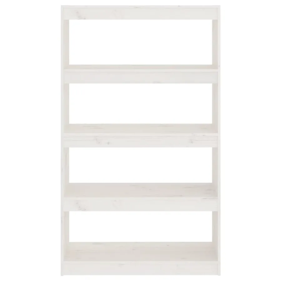 Bibliothèque/Séparateur de pièce Blanc 80x30x135,5cm Pin massif - 5