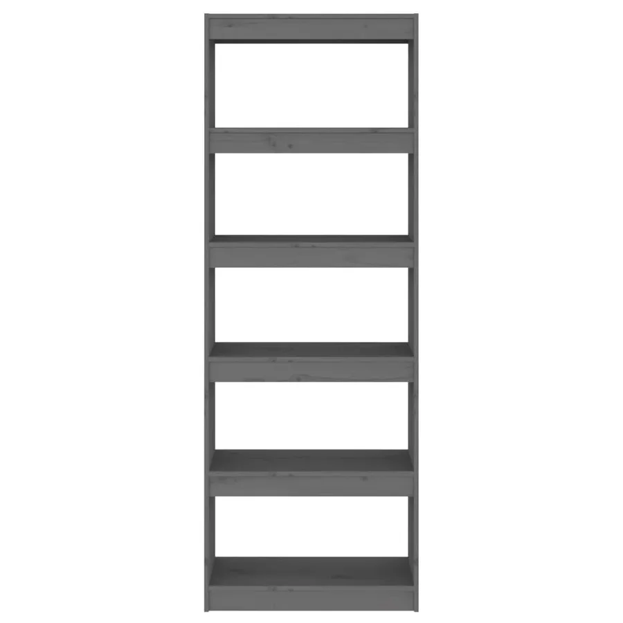 Bibliothèque/Séparateur de pièce Gris 60x30x167,5 cm Pin massif - 3