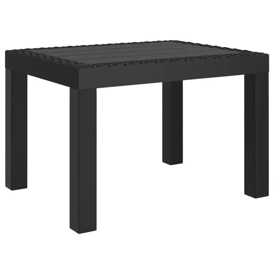 Table de jardin anthracite 59x47x40 cm PP - 2