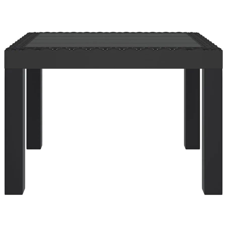 Table de jardin anthracite 59x47x40 cm PP - 3