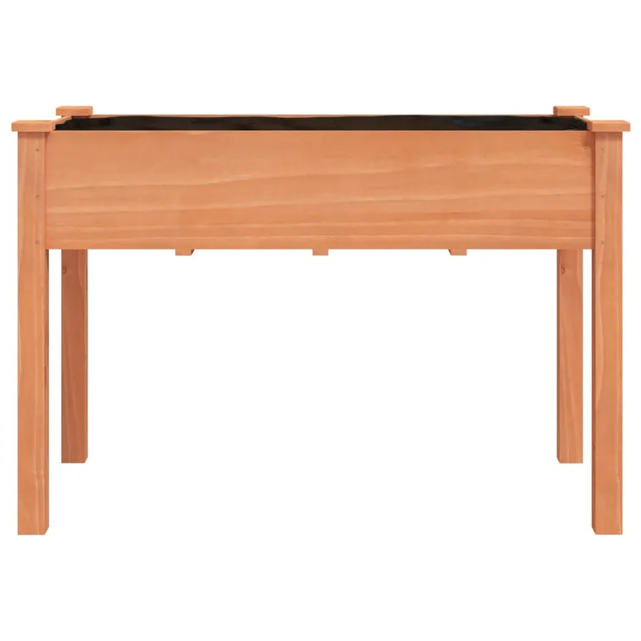 Jardinière avec doublure marron 118x59x76 cm bois massif sapin - 4