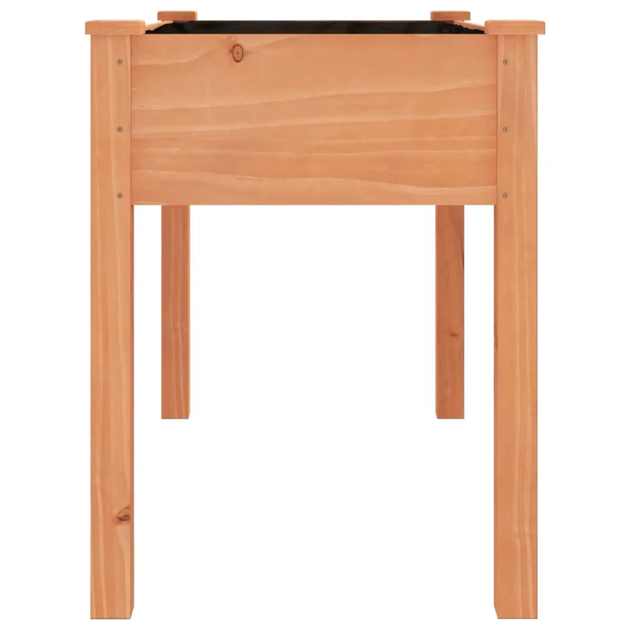 Jardinière avec doublure marron 118x59x76 cm bois massif sapin - 5