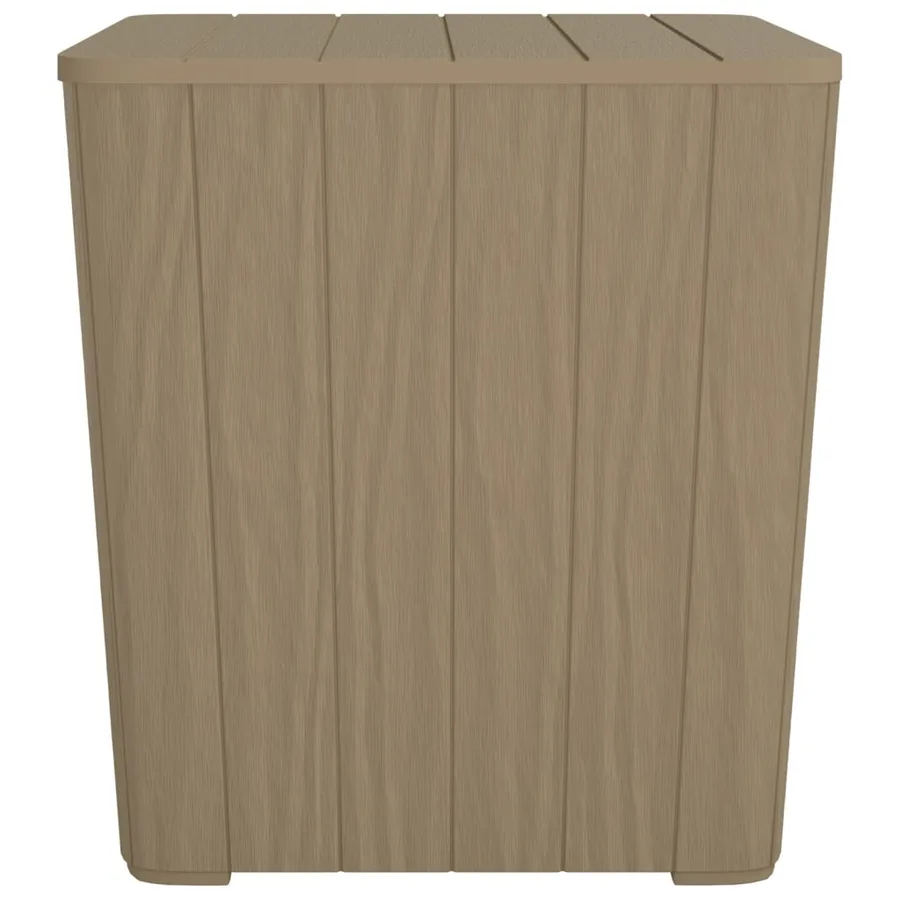 Table de jardin avec couvercle amovible marron polypropylène - 2