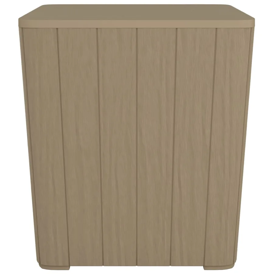 Table de jardin avec couvercle amovible marron polypropylène - 5