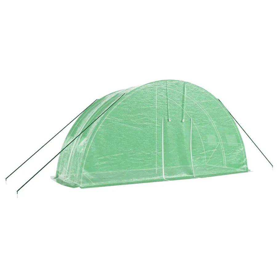 Serre avec cadre en acier vert 12 m² 6x2x2,85 m - 3