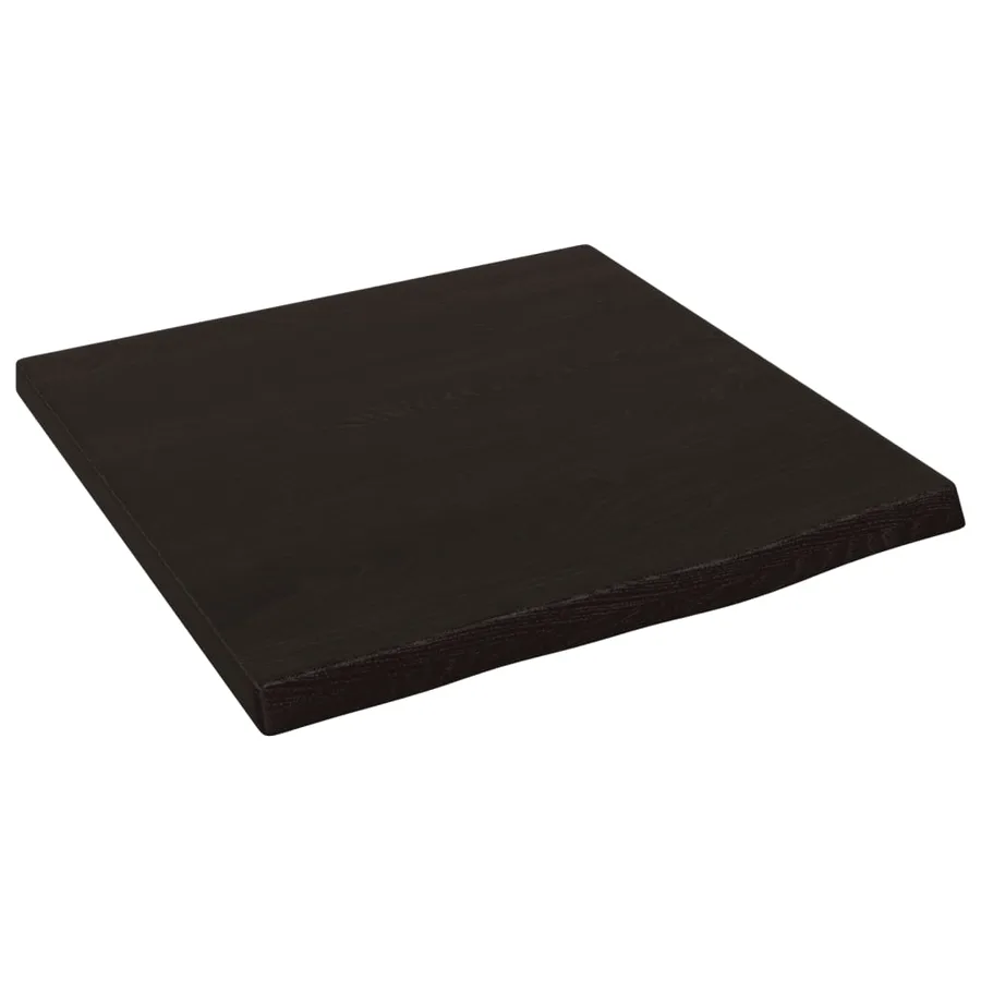 Étagère murale marron foncé 40x40x2 cm bois chêne massif traité - 2