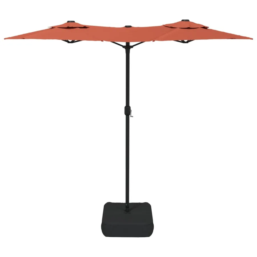 Parasol de jardin à double tête terre cuite 316x145 cm - 4