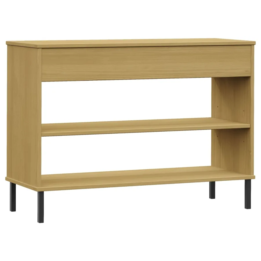 Armoire console avec pieds en métal Marron Bois pin massif OSLO - 7