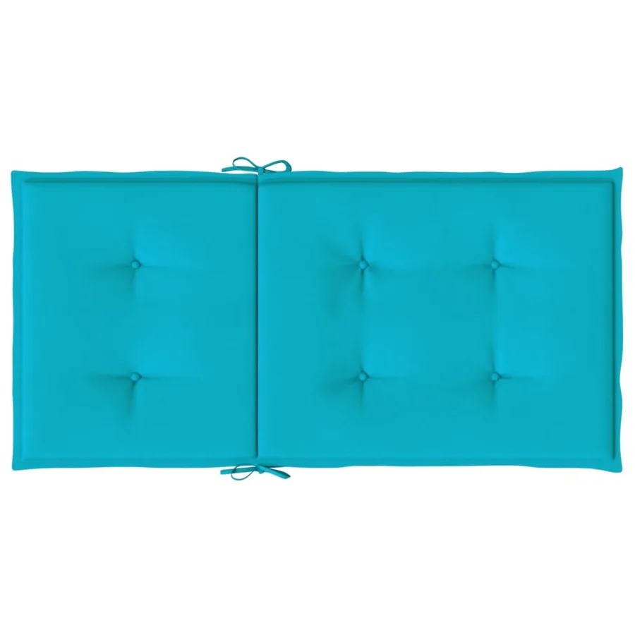 Coussins de chaise à dossier bas lot de 6 turquoise tissu - 7