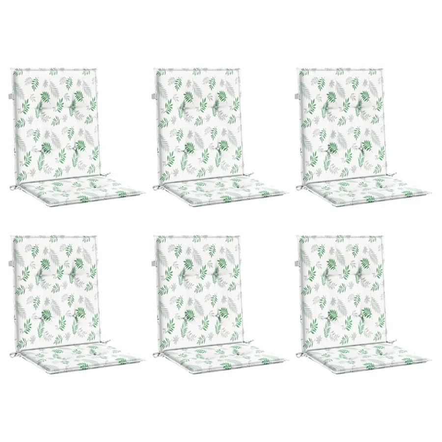 Coussins de chaise à dossier bas lot de 6 modèle de feuille - 3