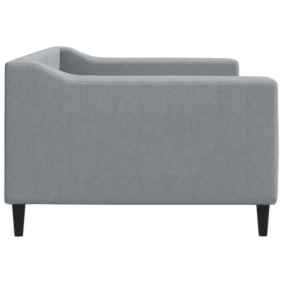 Lit de repos sans matelas gris clair 90x190 cm tissu - 4