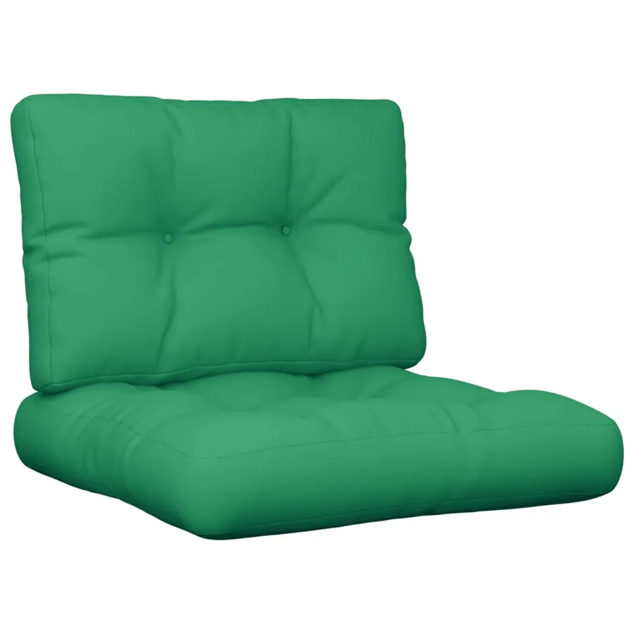 Coussins de palette lot de 2 vert tissu - 2