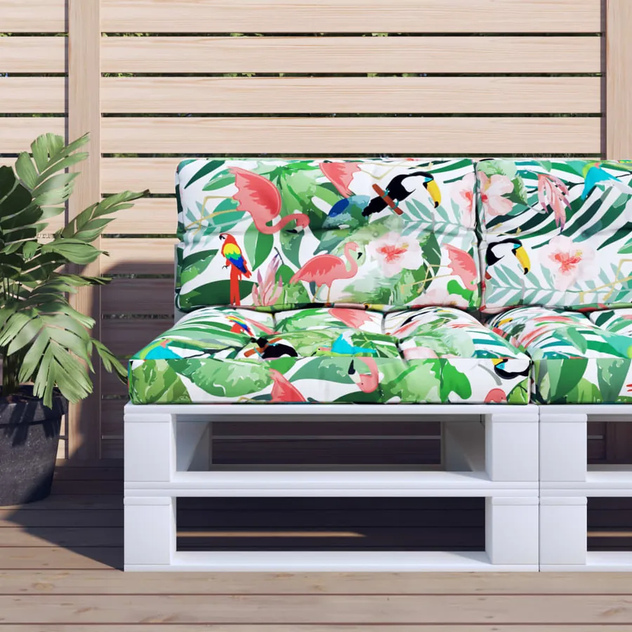 Coussin de palette multicolore 70x40x12 cm tissu