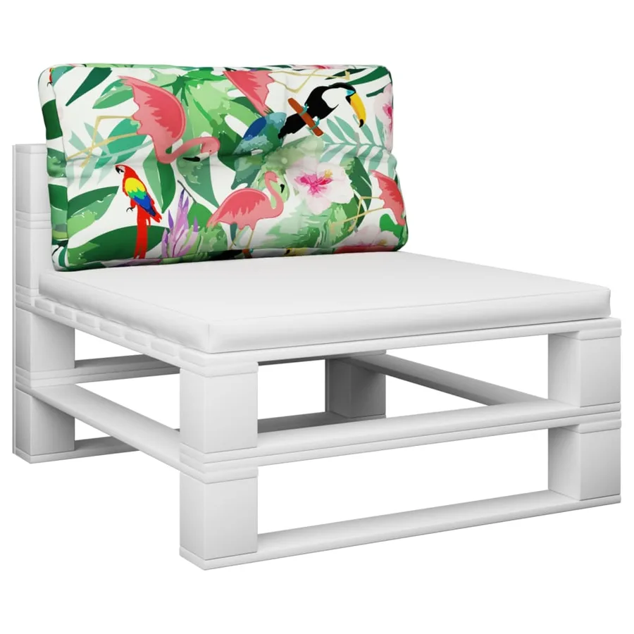 Coussin de palette multicolore 70x40x12 cm tissu - 3
