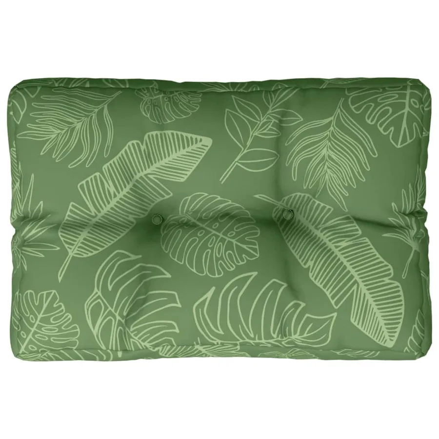 Coussin de palette motif de feuilles 50x40x12 cm tissu - 2