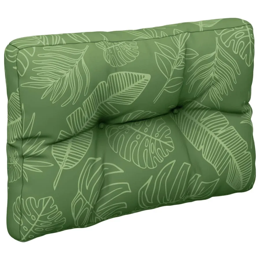 Coussin de palette motif de feuilles 50x40x12 cm tissu - 4