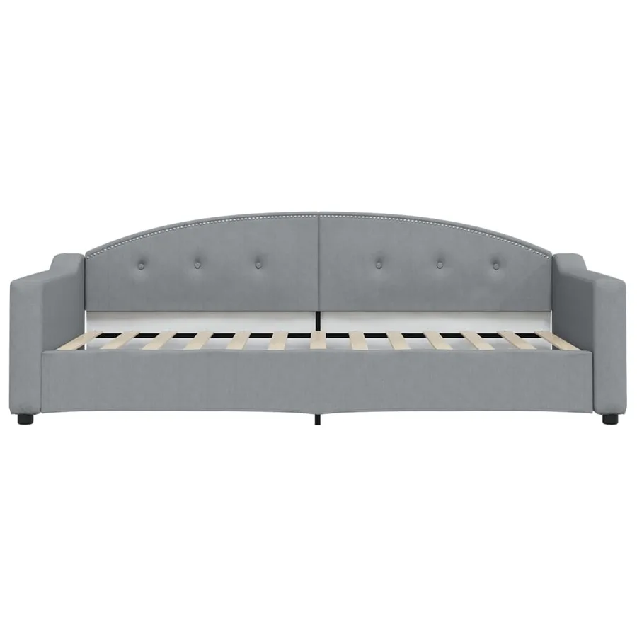 Lit de jour avec gigogne sans matelas gris clair 90x200 cm - 7
