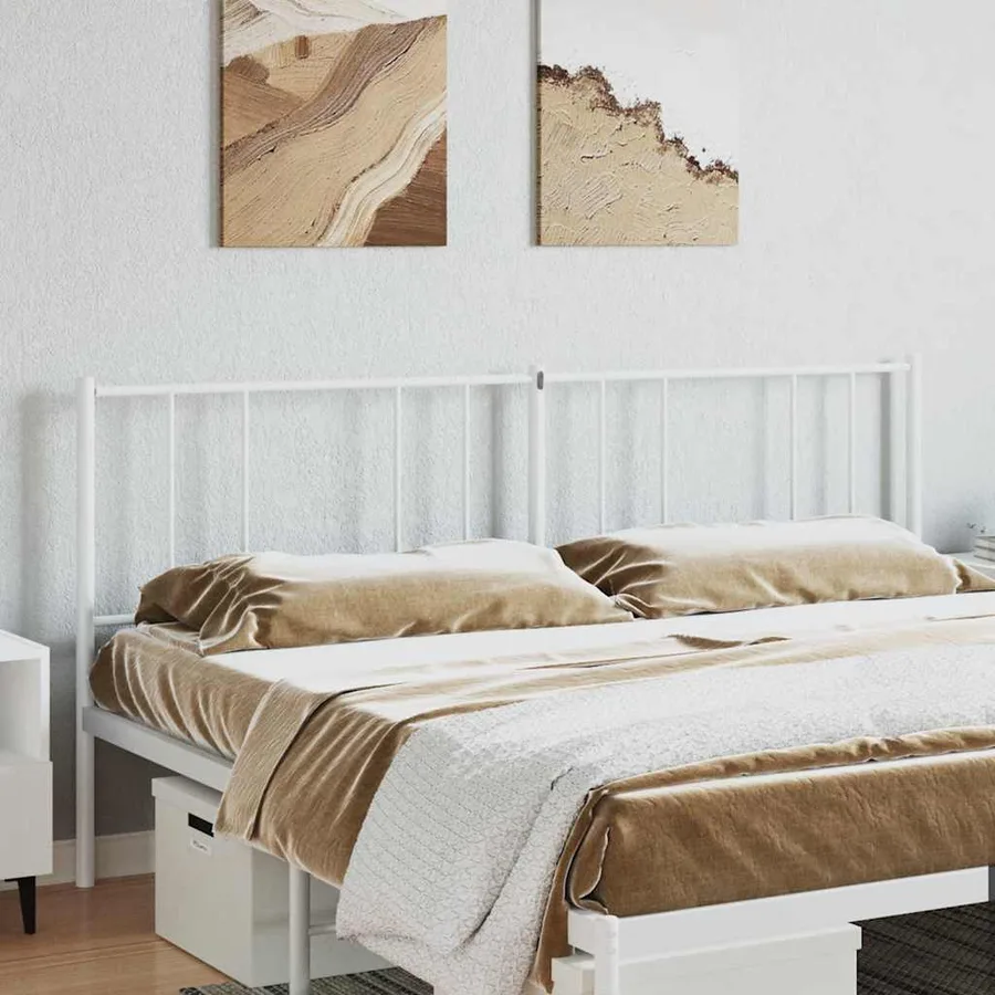 Tête de lit de remplacement métal blanc 193 cm - 3